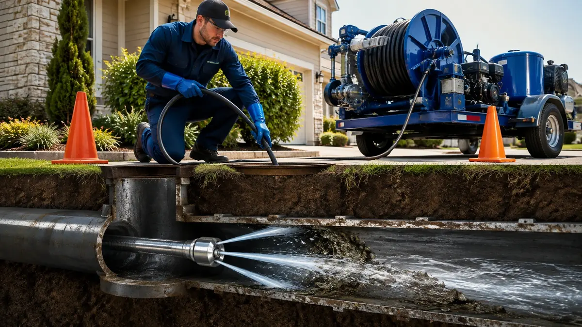 Main Sewer Line Hydro Jet Cleaning in Hacienda Heights