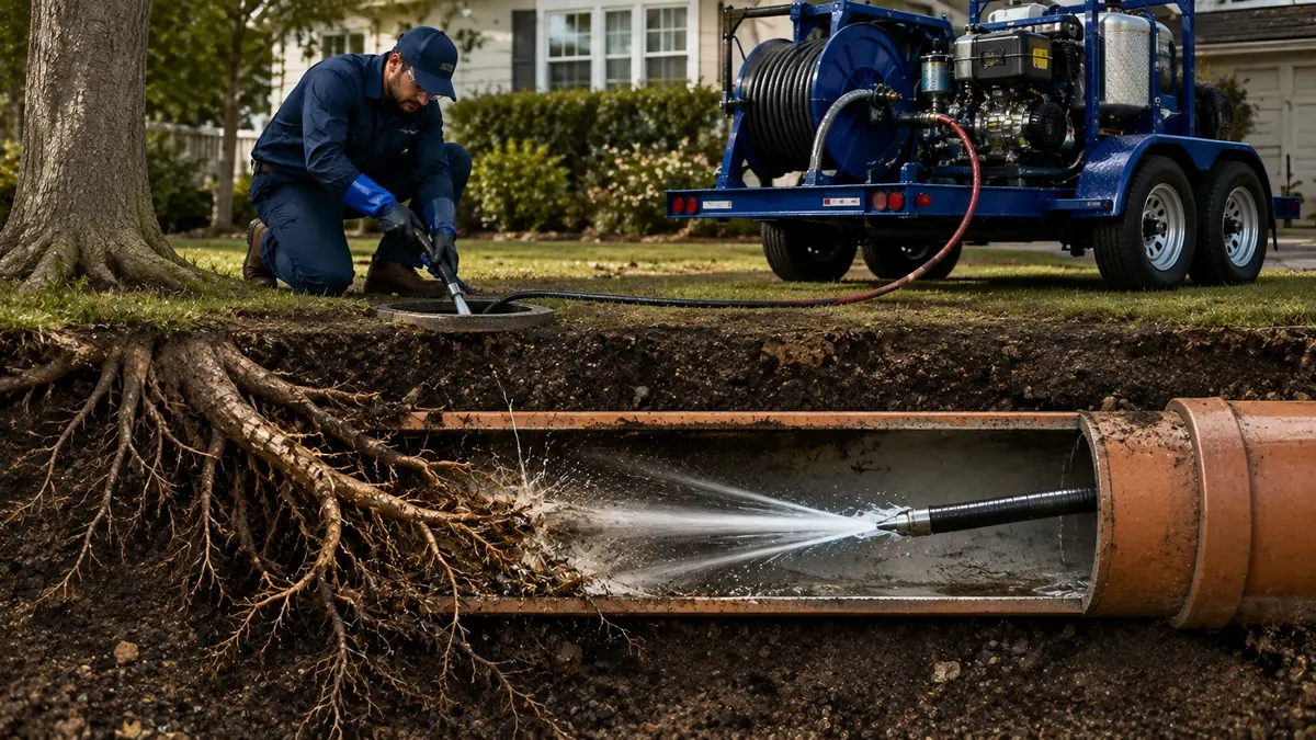 Tree Root Removal with Hydro Jetting in Hacienda Heights